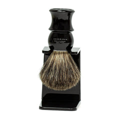Fendrihan Pure Badger Shaving Brush with Stand, Black Handle Badger Bristles Shaving Brush Fendrihan 