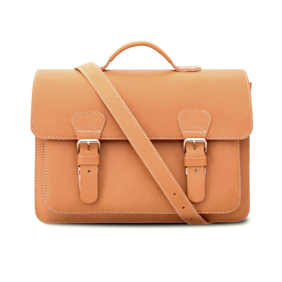 Ruitertassen Classic 2140 Leather Briefcase, Tan – Fendrihan Canada