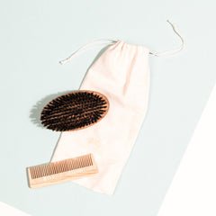 Widu Ash Wood Beard Brush and Comb Gift Set Beard and Moustache Grooming Widu 