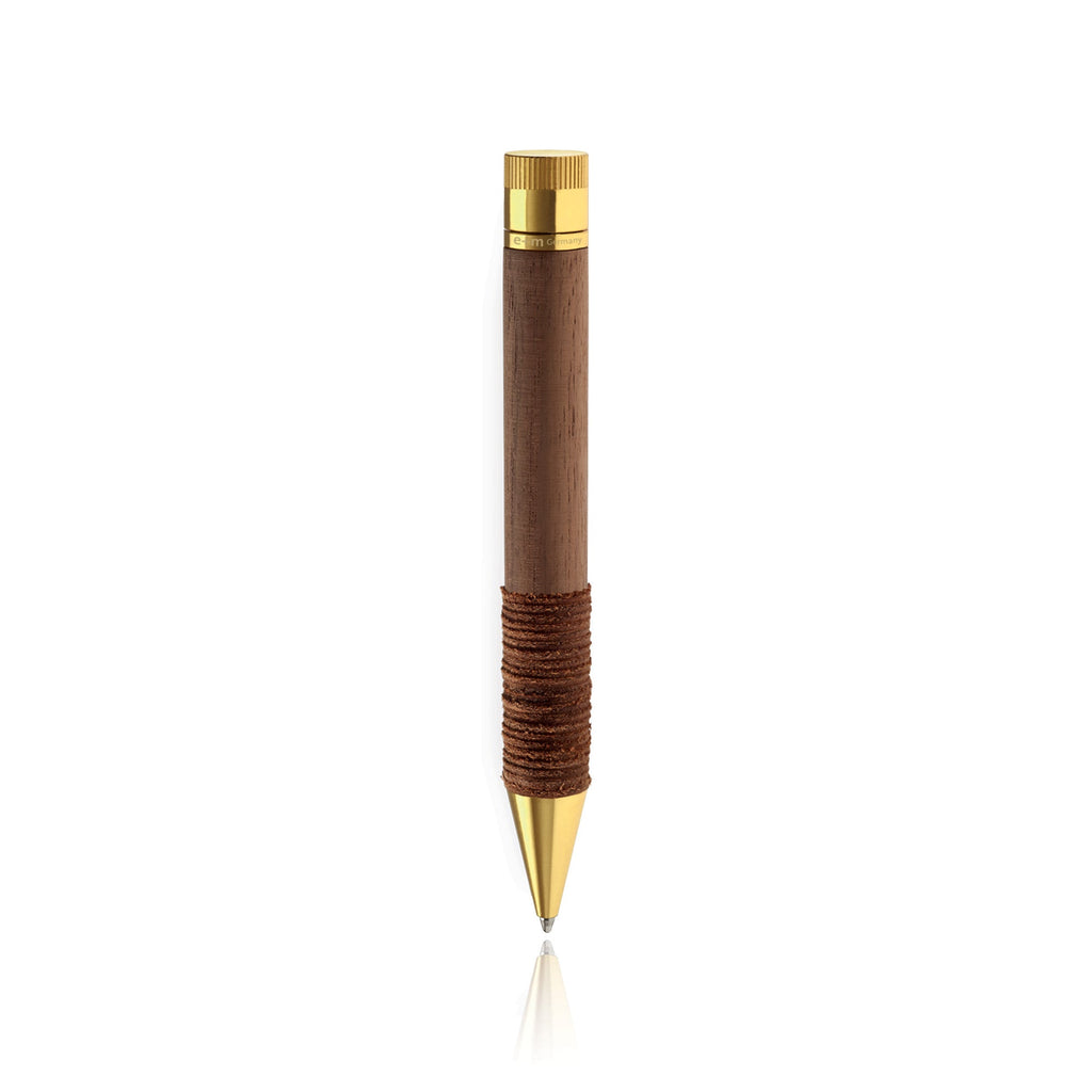 e+m Holzprodukte 'Melange' Twist Ballpoint Pen Ball Point Pen e+m Holzprodukte Walnut/Brass 