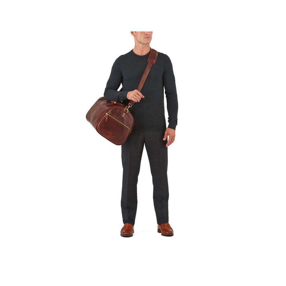 J. W. Hulme Co. Continental Duffle in American Heritage Leather Leather Briefcase J. W. Hulme Co 