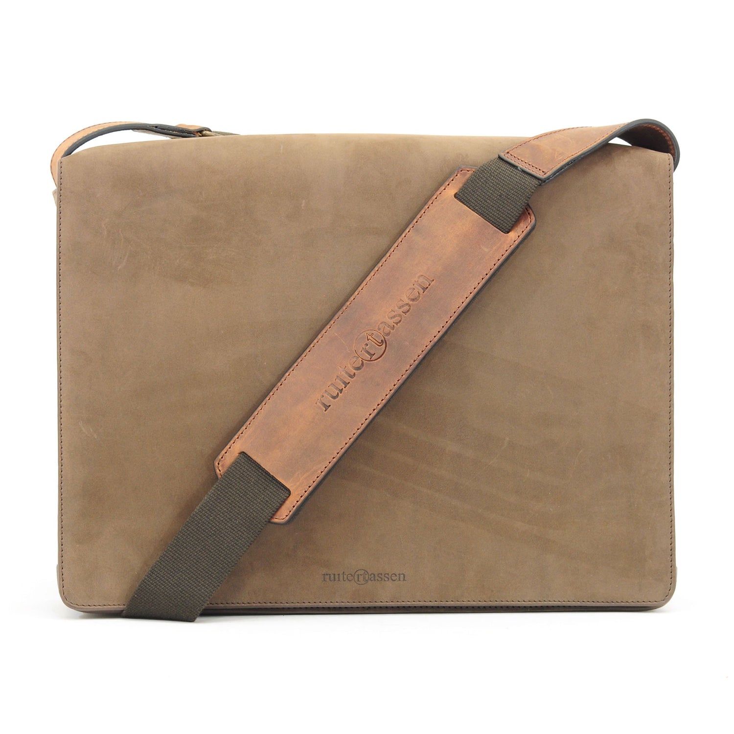 Ruitertassen Leather Shoulder Bag, Brown Leather Bag Ruitertassen 
