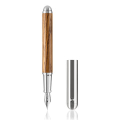 e+m Holzprodukte Contract Classic Fountain Pen Fountain Pen e+m Holzprodukte Antique Oak / Nickel-Plated 
