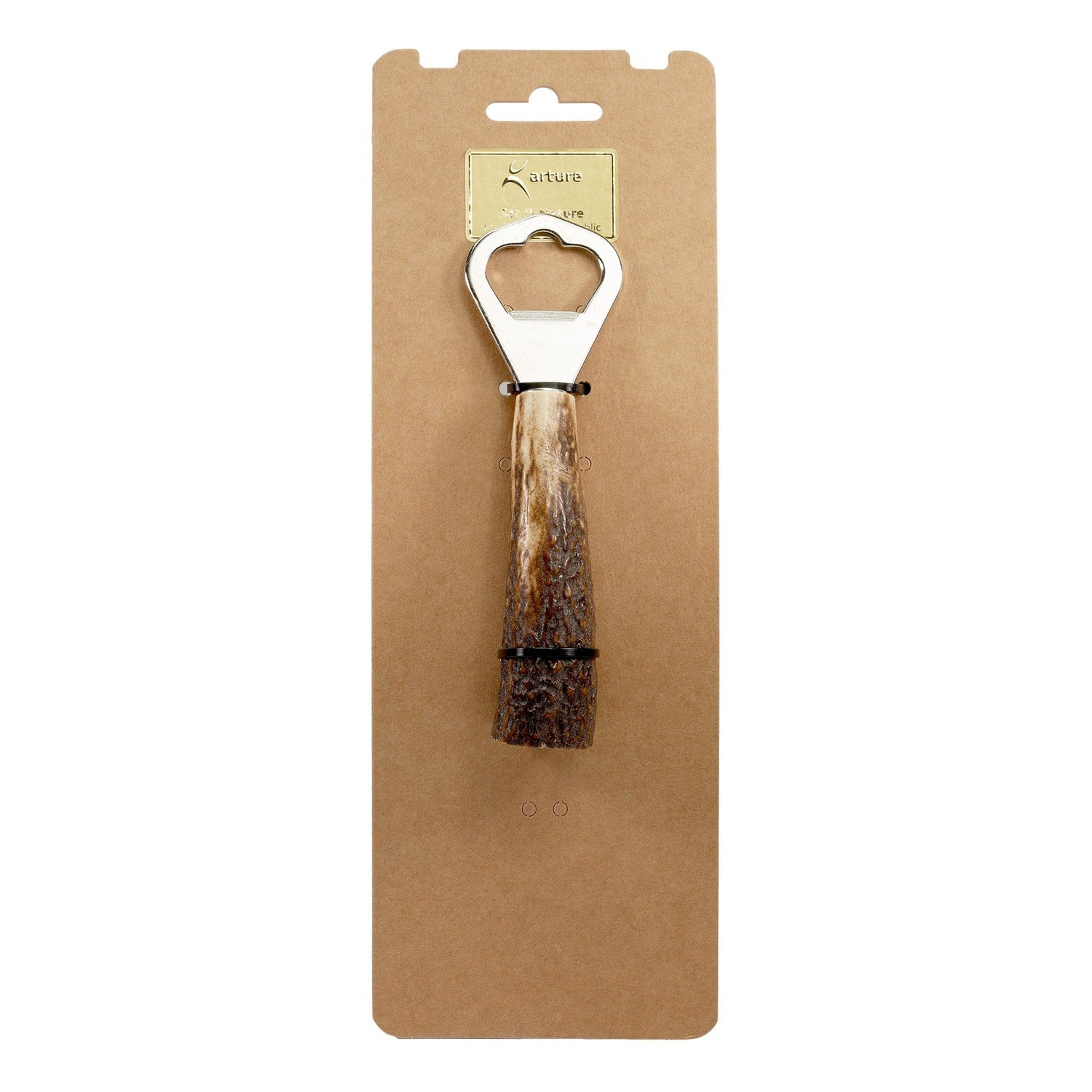 Arture Art & Nature Bottle Opener with Deer Antler Handle Bottle Opener Arture Art & Nature 