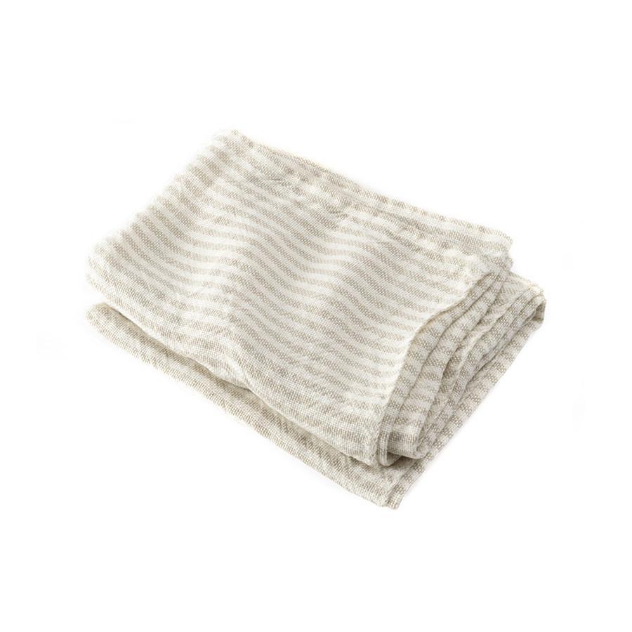 Brahms Mount McClary Linen Towels Towel Brahms Mount Natural Stripe Hand Towel (17" x 28") 