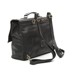 Campomaggi C8400 Leather Briefcase Backpack, Black Backpack Campomaggi 