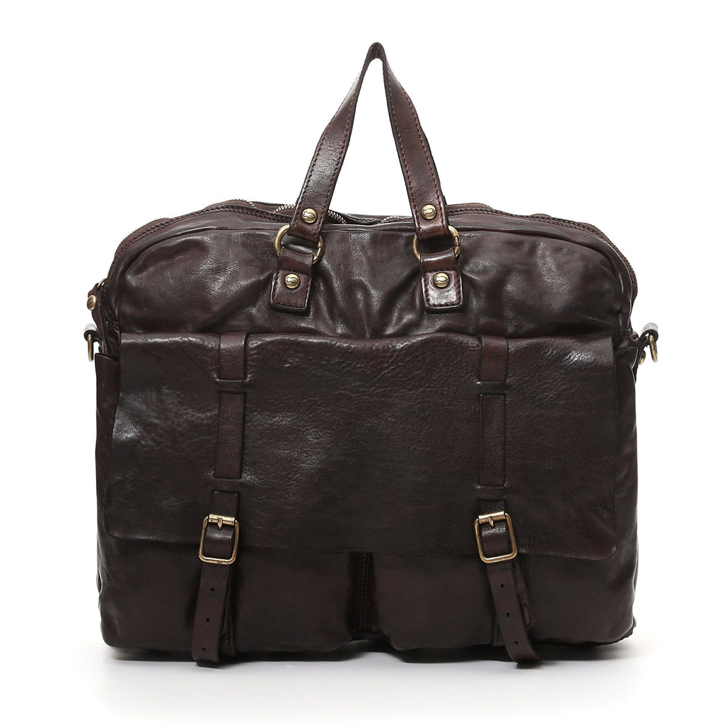 Campomaggi Leather Carrier Bag, Brown Leather Messenger Bag Campomaggi 