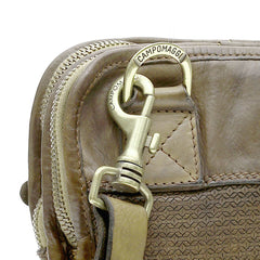Campomaggi Leather Hexagonal Briefcase, Military Green Leather Briefcase Campomaggi 