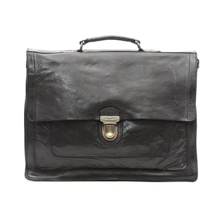 Campomaggi Leather Professional Carry Bag, Black Leather Briefcase Campomaggi 