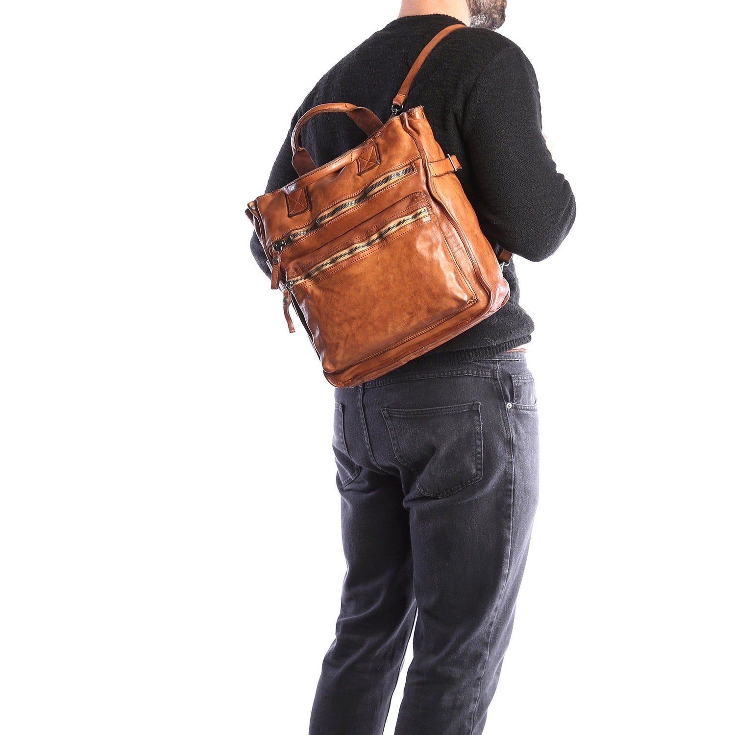 Campomaggi Gelso Leather Shopping Bag/Backpack Leather Bag Campomaggi 