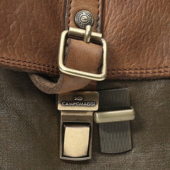 Campomaggi Vitrus Shopping Backpack, Teodorano Fabric and Leather Backpack Campomaggi 