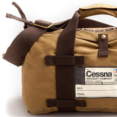 Red Canoe Cessna Canvas Stow Bag Leather Briefcase Red Canoe 