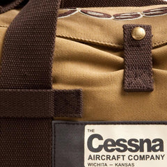 Red Canoe Cessna Canvas Stow Bag Leather Briefcase Red Canoe 