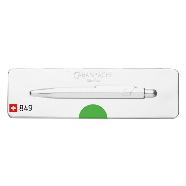 Caran d’Ache 849 POPLINE Ballpoint Pen, Green Fluo Ball Point Pen Caran d'Ache 