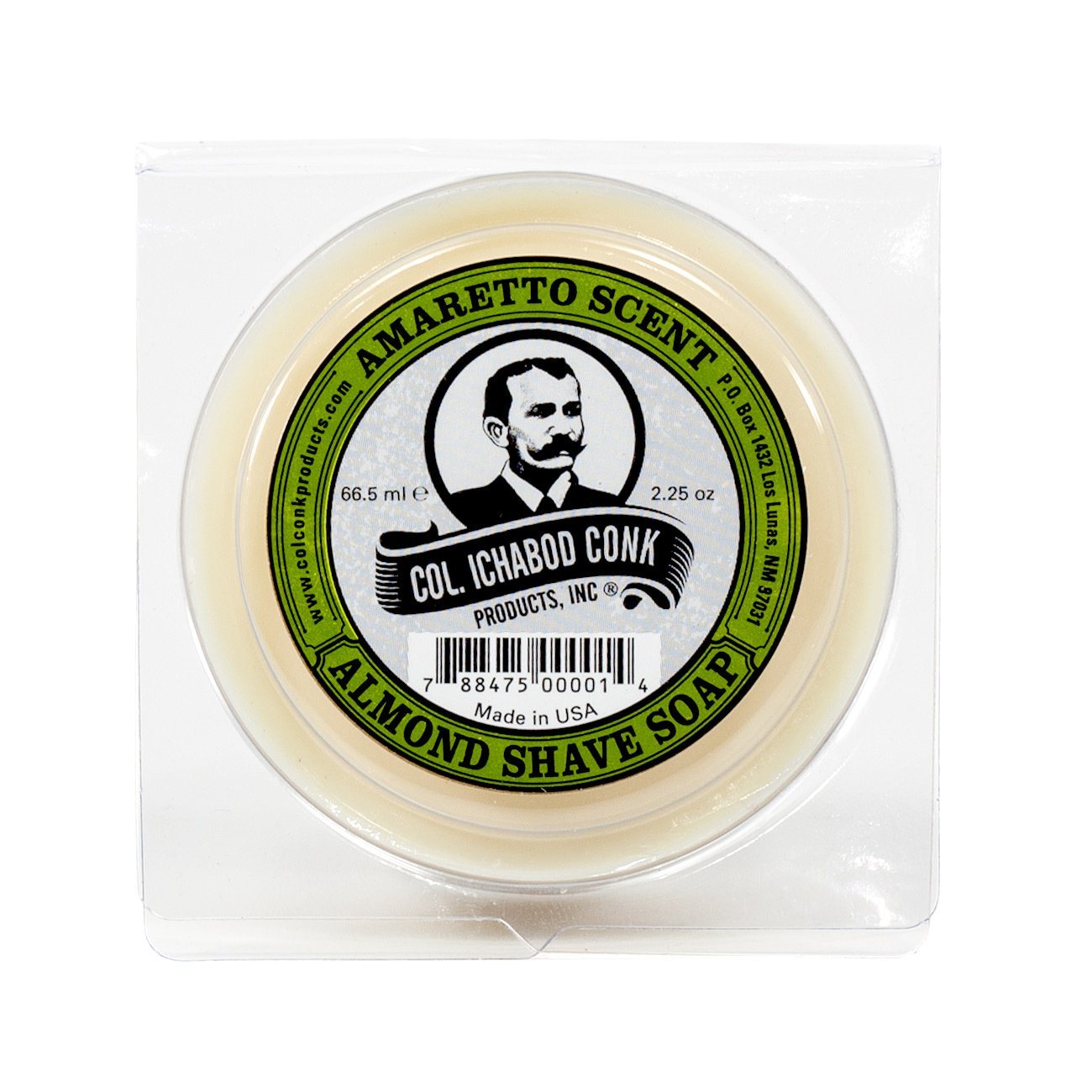 Col. Conk Almond Shaving Soap, Small Shaving Soap Col. Ichabod Conk 