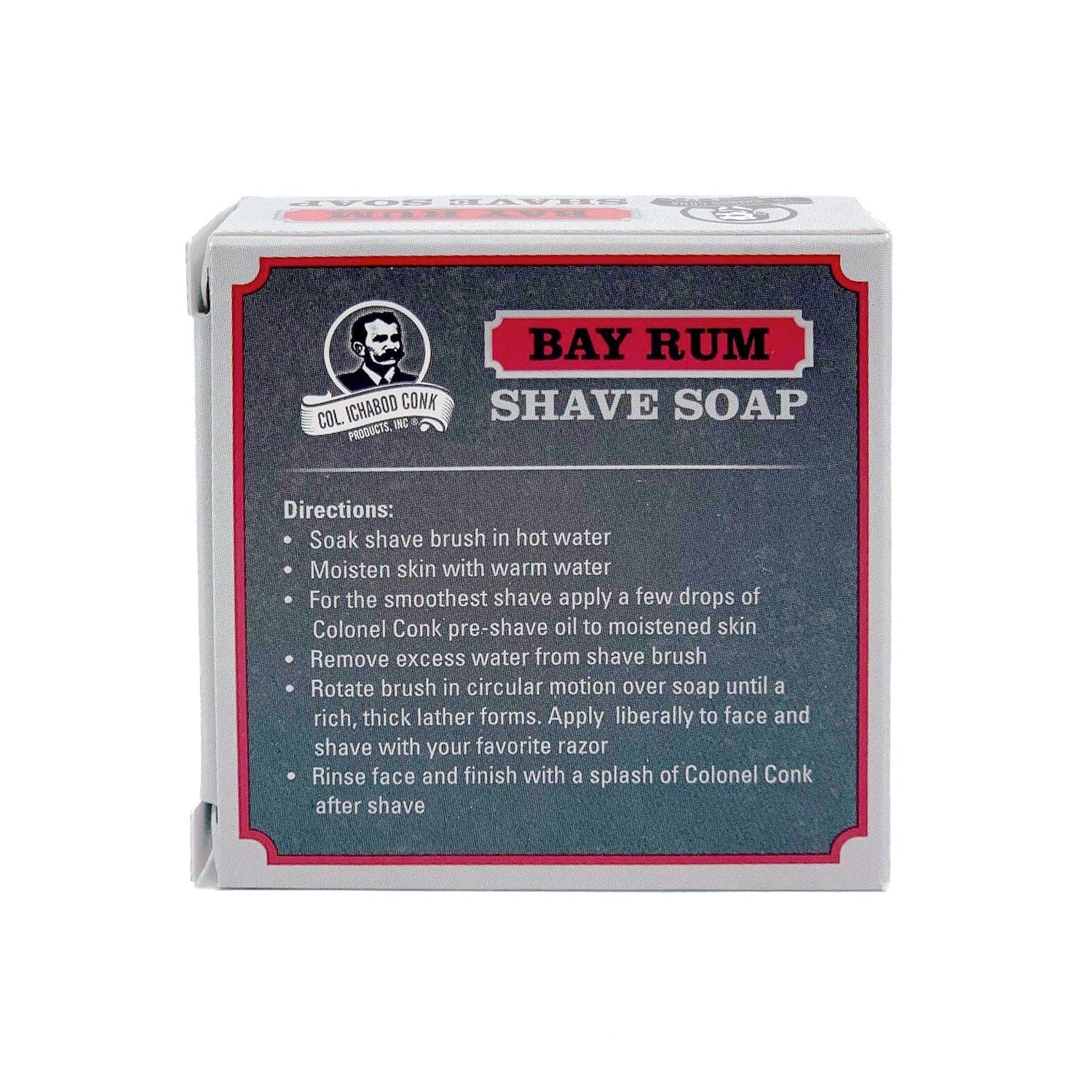 Col. Conk Bay Rum Shaving Soap, Small Shaving Soap Col. Ichabod Conk 