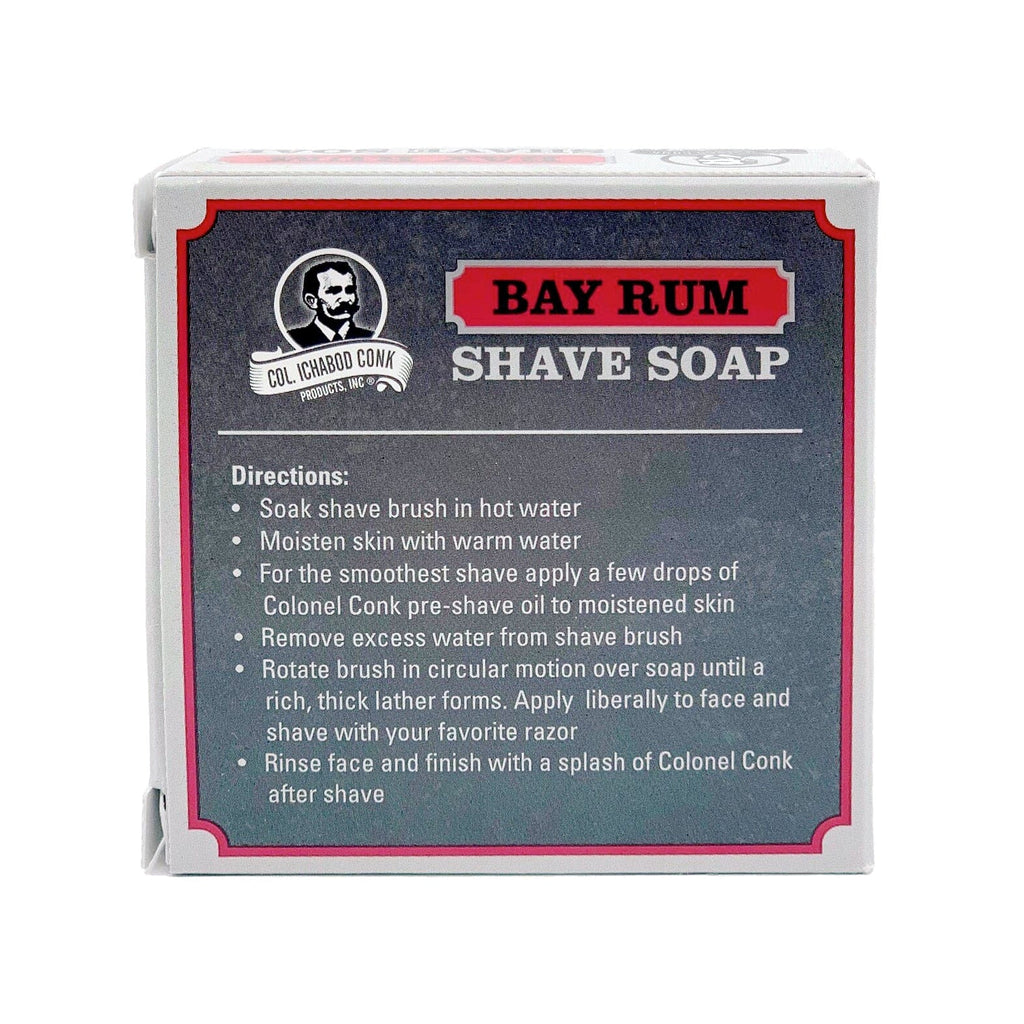Col. Conk Bay Rum Shaving Soap, Large Shaving Soap Col. Ichabod Conk 