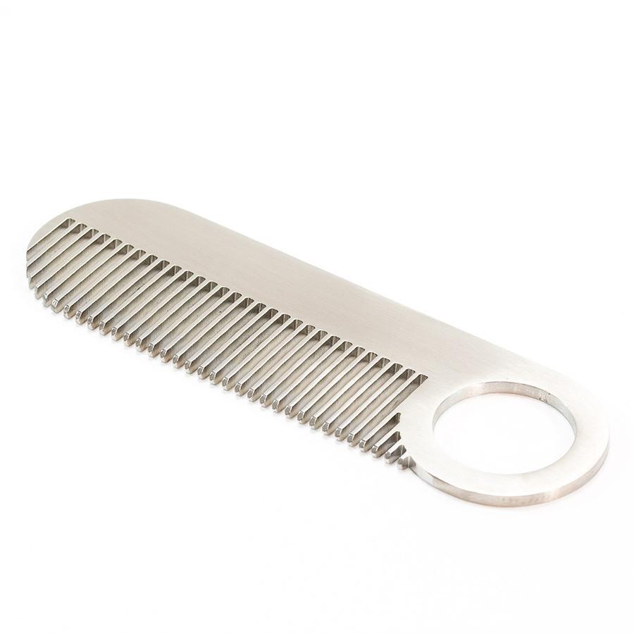Chicago Comb Co. Model No. 2 Stainless Steel Beard and Mustache Comb Moustache Comb Chicago Comb Co Matte 