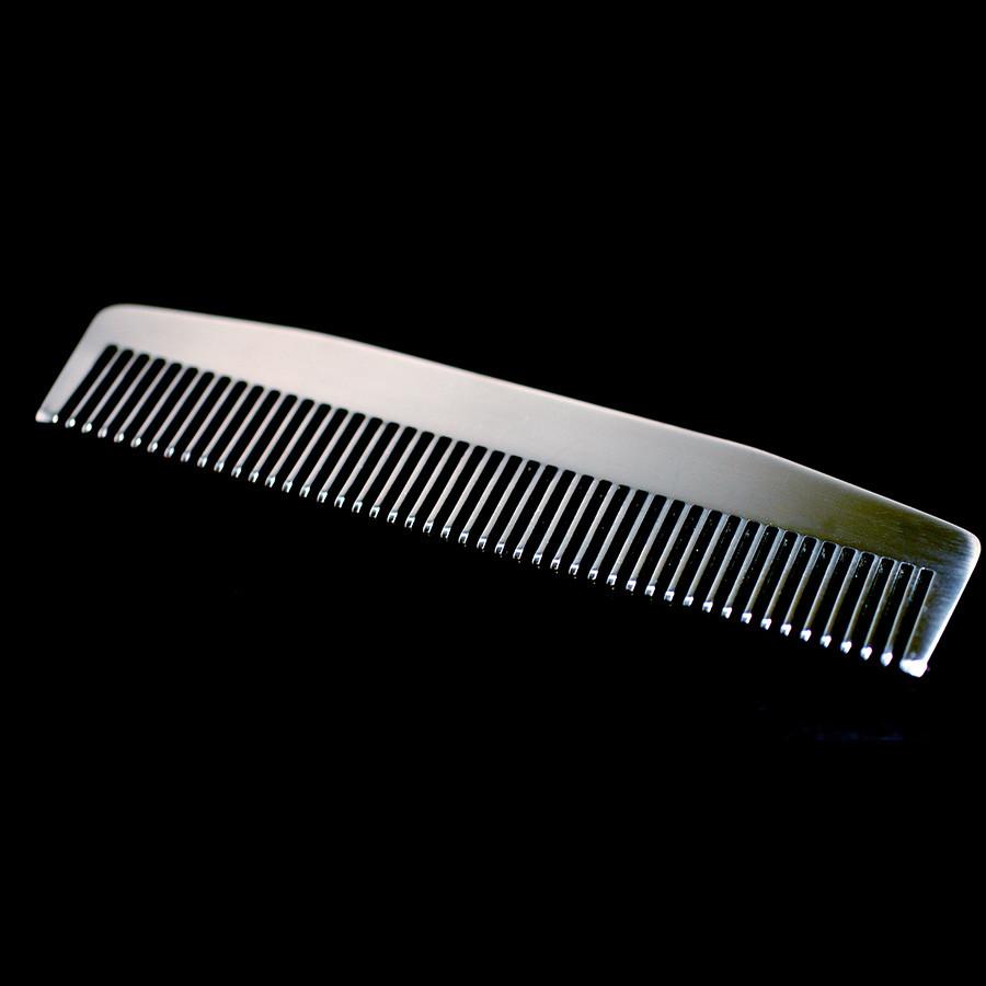 Chicago Comb Co. Model No. 3 Stainless Steel Medium-Fine Tooth Comb Comb Chicago Comb Co Mirror 