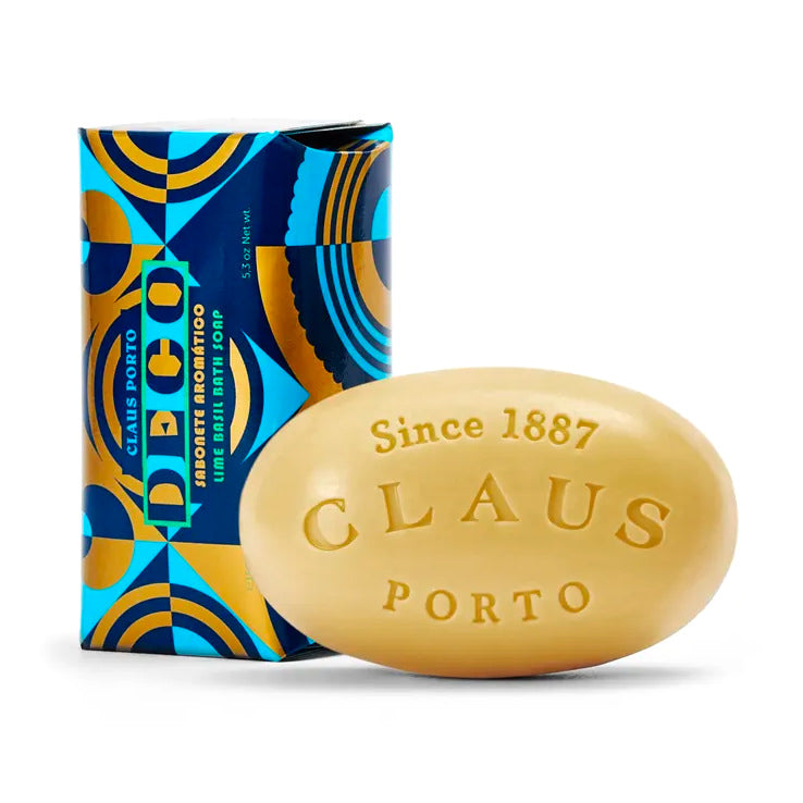 Claus Porto "Deco" Lime Basil Oversized Bath Soap Bar Body Soap Claus Porto Small - 5.3 oz (150g) 