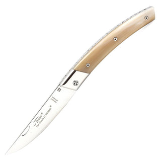 Claude Dozorme RLT 693 Le Thiers Hand-Decorated Folding Pocket Knife, Light Horn Pocket Knife Claude Dozorme 