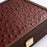 Manopoulos Plastic Covered Playing Cards in Brown Leather Ostrich Wooden Case Board Game Manopoulos 