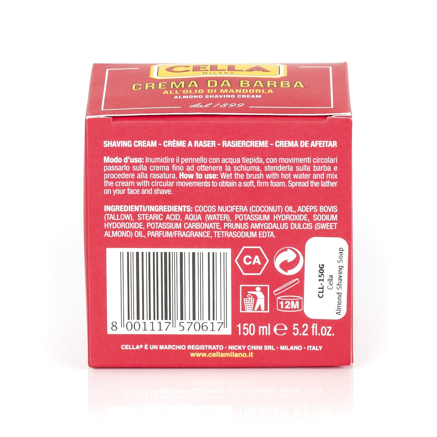 Cella Almond Soft Shaving Soap Shaving Soap Cella 