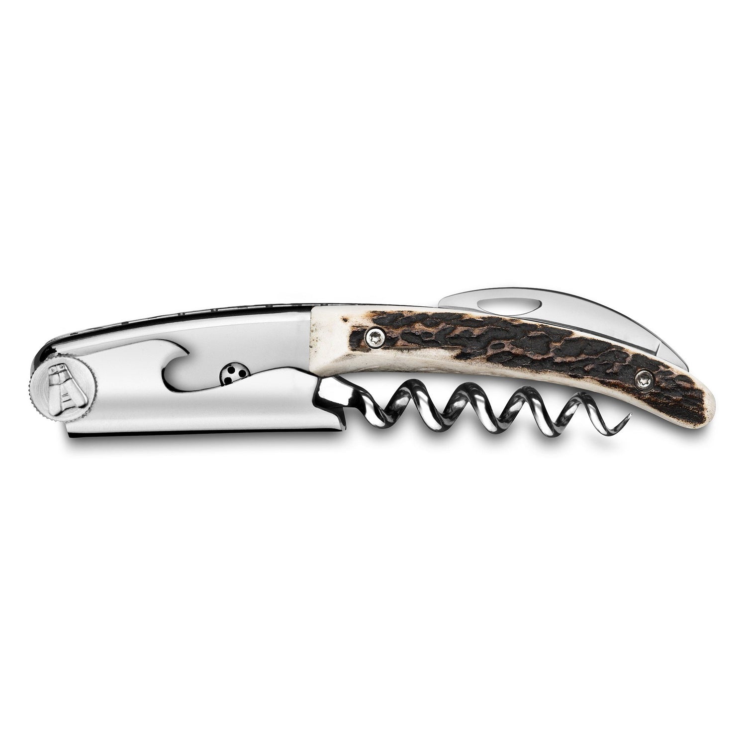 Claude Dozorme Clos Laguiole Corkscrew, Horn Handle Corkscrew Claude Dozorme Deer Horn Handle 