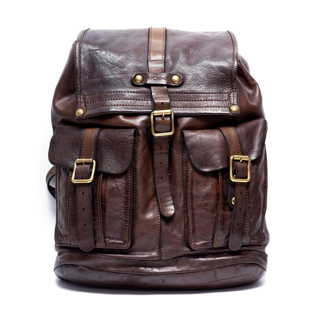 Campomaggi Leather Backpack, Dark Brown Leather Briefcase Campomaggi 