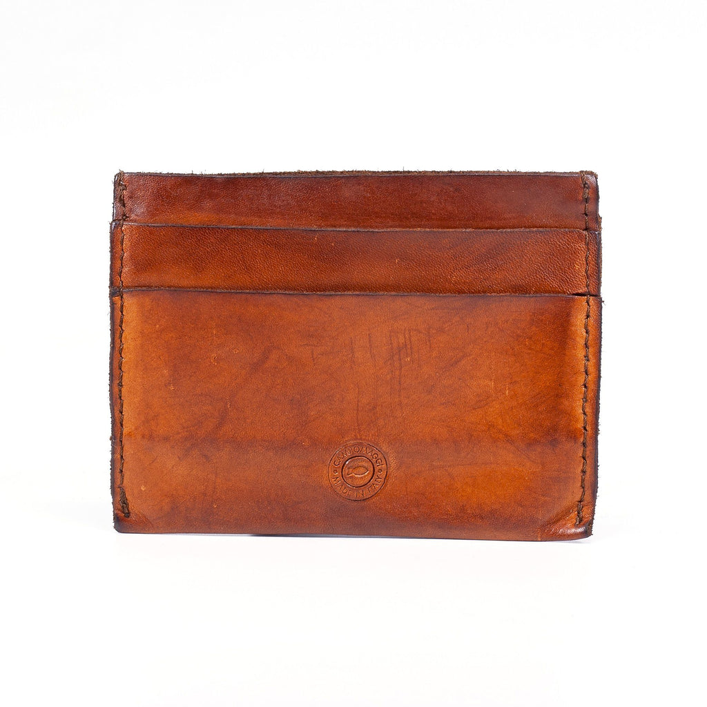 Campomaggi Leather Card Holder Leather Wallet Campomaggi Cognac 