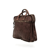 Campomaggi Leather Briefcase, Smooth Finish Leather Briefcase Campomaggi Dark Brown 