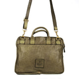 Campomaggi Leather Briefcase, Smooth Finish Leather Briefcase Campomaggi Military Green 