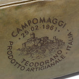Campomaggi Leather Toiletry Bag, Teodorano Print Toiletry Bag Campomaggi Military Green 
