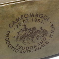 Campomaggi Leather Toiletry Bag, Teodorano Print Toiletry Bag Campomaggi Military Green 