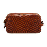 Campomaggi Aron Leather Toiletry Bag, Star Laser Print Toiletry Bag Campomaggi Cognac 
