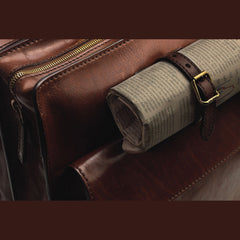 Campomaggi Leather Toiletry Bag, Dark Brown Toiletry Bag Campomaggi 