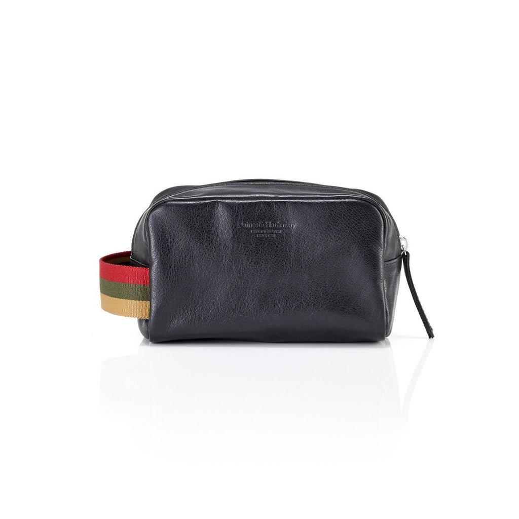 Daines & Hathaway Dopp Kit, Finsbury Leather Grooming Travel Case Daines & Hathaway Black 