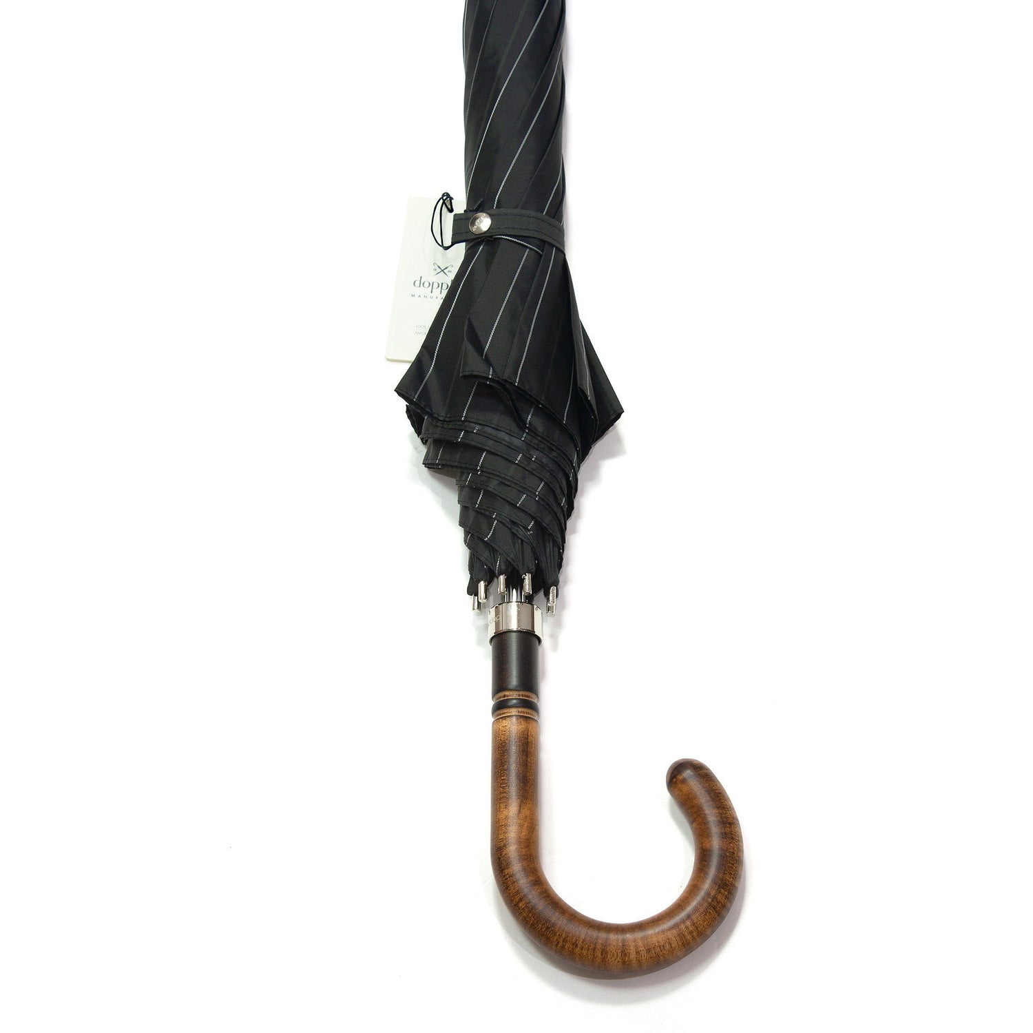 Doppler Orion Diplomat Gentlemen's Umbrella, Pinstripes Umbrella Doppler Natural Wood 