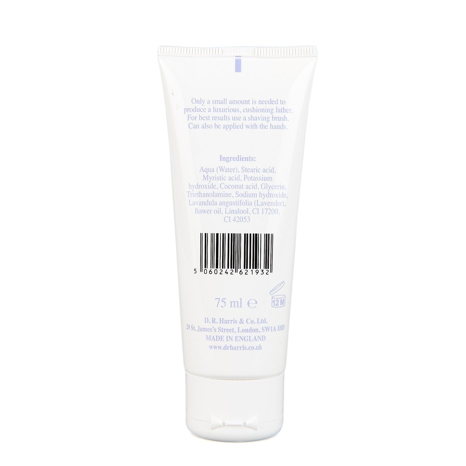 D.R. Harris Luxury Lather Lavender Shaving Cream, Travel Tube Shaving Cream D.R. Harris & Co 