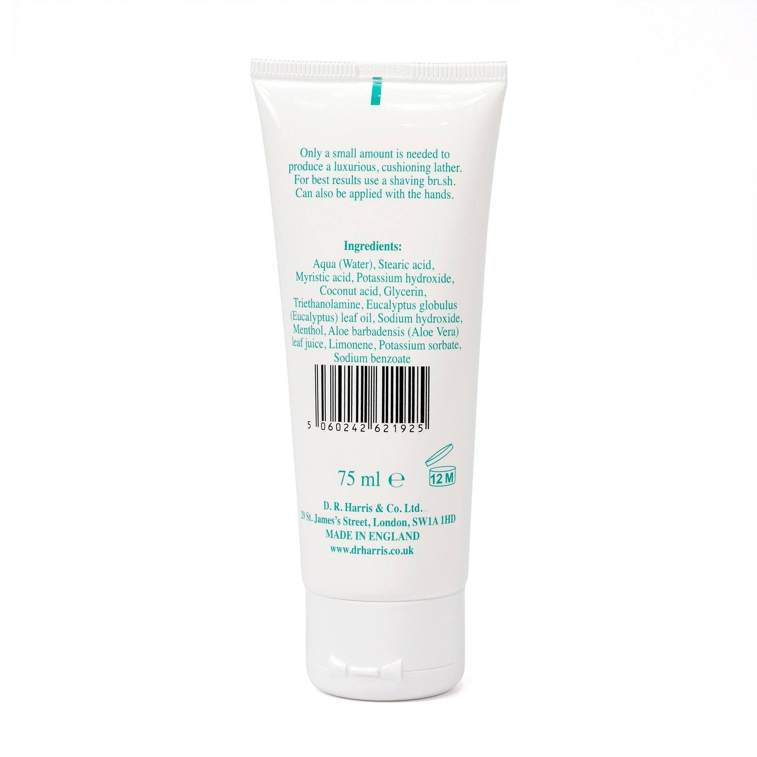 D.R. Harris Luxury Lather Eucalyptus Shaving Cream, Travel Tube Shaving Cream D.R. Harris & Co 