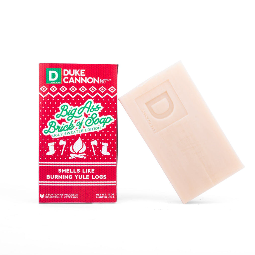 Duke Cannon Supply Co. Big Ass Brick of Soap, Ugly Sweater Edition (Burning Yule Logs) Body Soap Duke Cannon Supply Co 