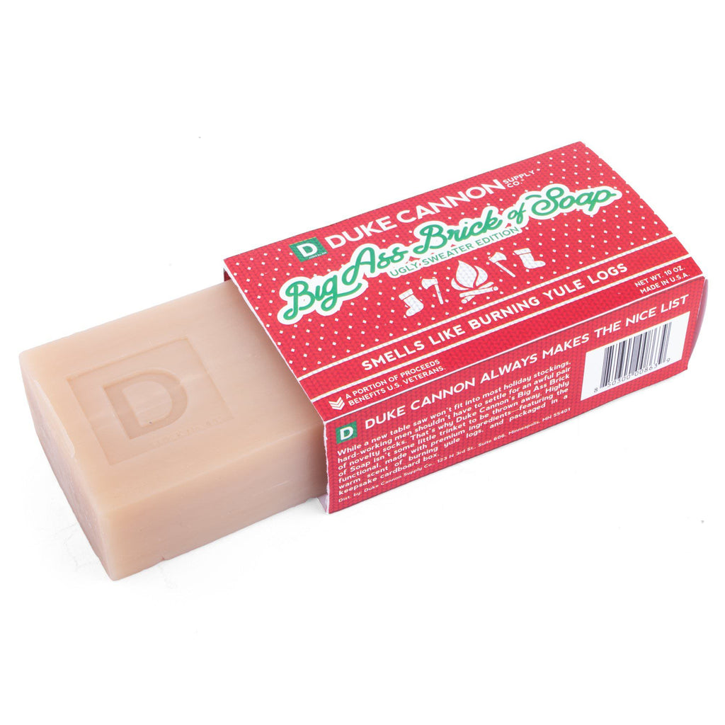 Duke Cannon Supply Co. Big Ass Brick of Soap, Ugly Sweater Edition (Burning Yule Logs) Body Soap Duke Cannon Supply Co 
