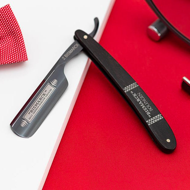 DOVO “Bismarck” Straight Razor 6/8”, Ebony Wood and Silver Scales Straight Razor DOVO 