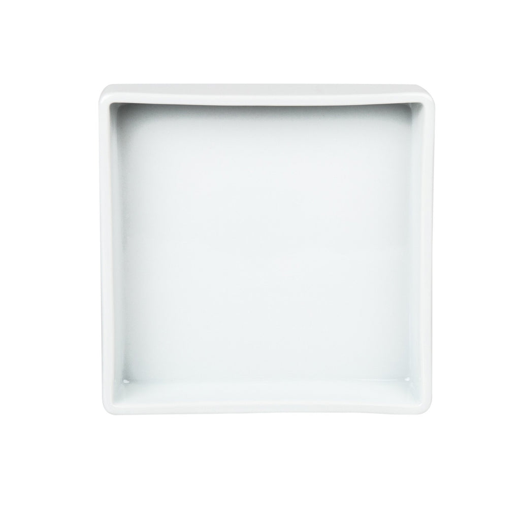 Decor Walther White Porcelain Tray, Square Multipurpose Tray Decor Walther 