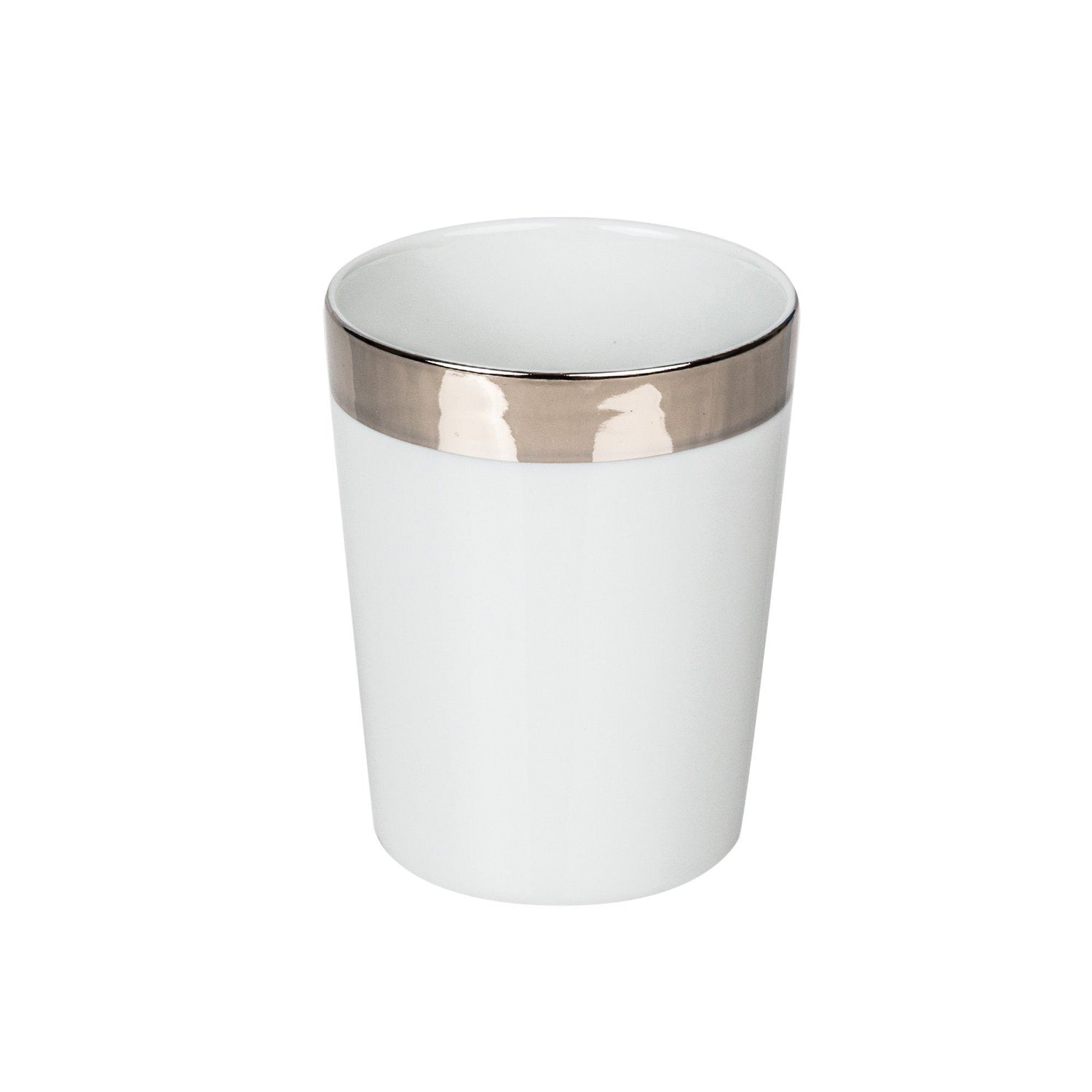Decor Walther Porcelain White Tumbler, Gold or Platinum Toothbrush Holder Decor Walther Platinum 