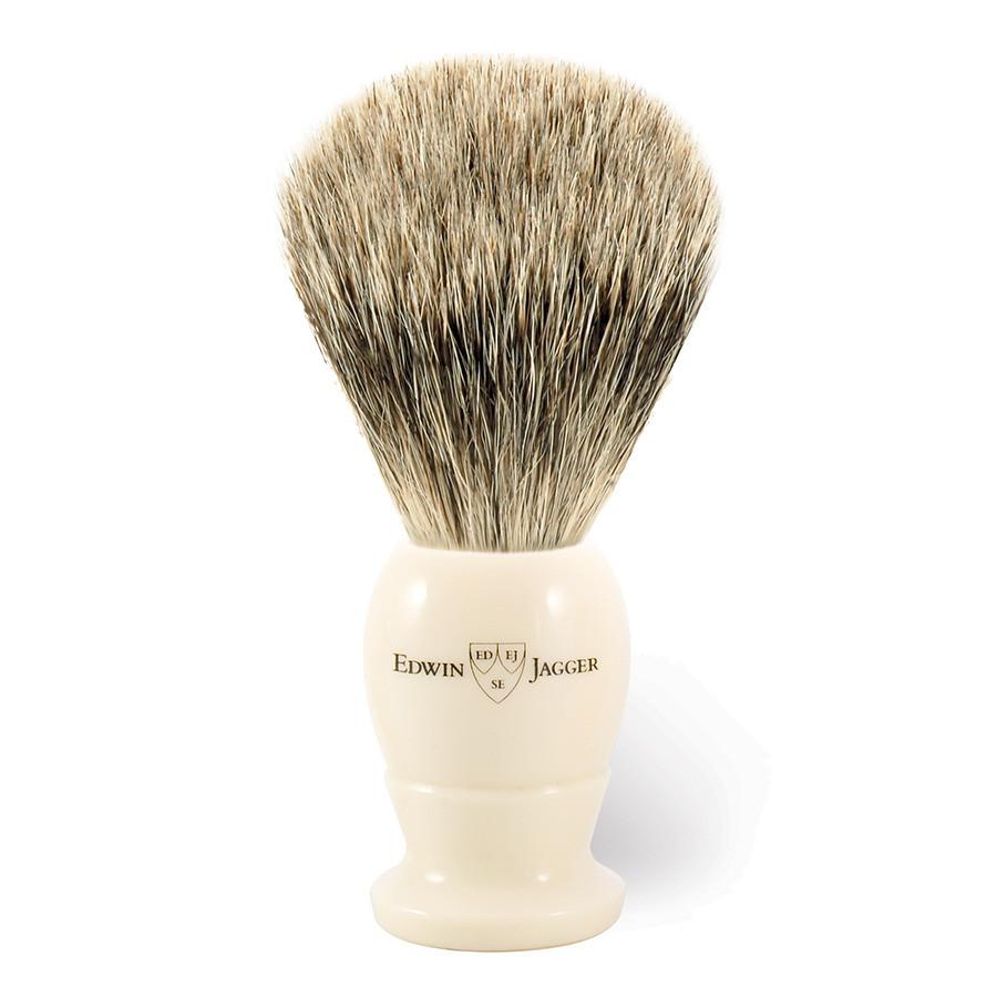 Edwin Jagger Best Badger Shaving Brush in Ivory, Medium Badger Bristles Shaving Brush Edwin Jagger 
