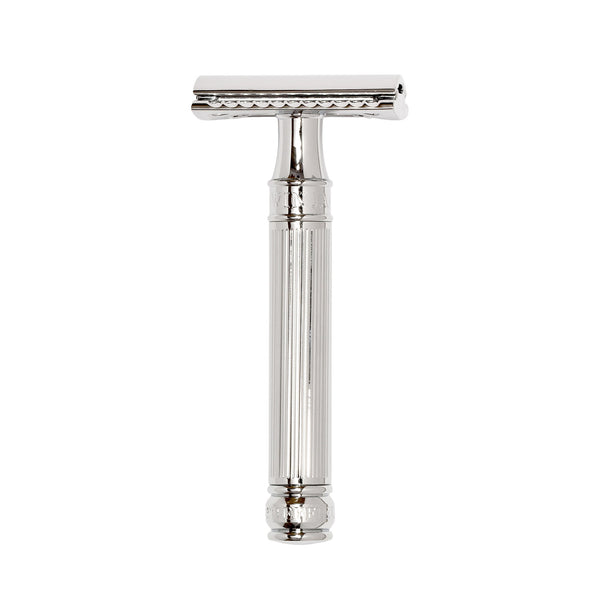 Edwin Jagger DE89L Classic Double-Edge Safety Razor, Lined Chrome