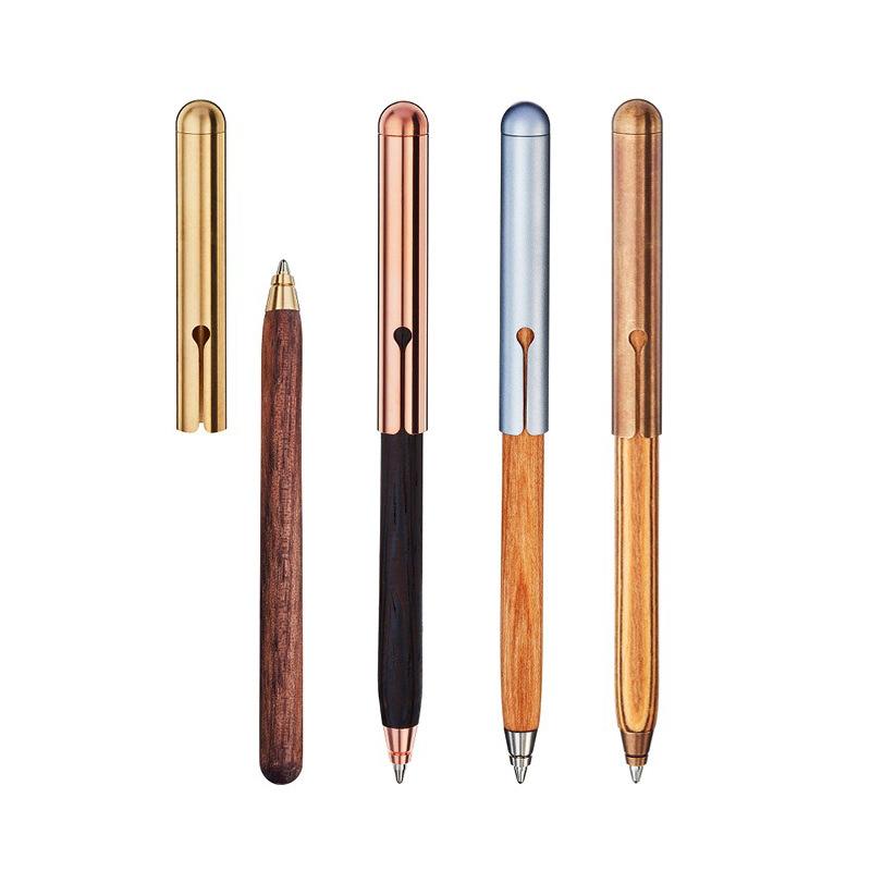 e+m Holzprodukte ‘Style’ Slim Wood Pen with Metal Cap Ball Point Pen e+m Holzprodukte 