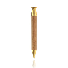 e+m Holzprodukte ‘King’ Wooden Ballpoint Pen Ball Point Pen e+m Holzprodukte Light Oak/Brass 