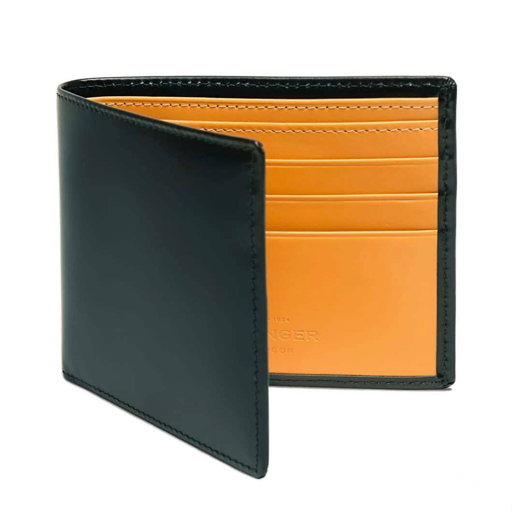 Ettinger Bridle Hide Billfold Leather Wallet with 6 CC Slots Leather Wallet Ettinger Green 